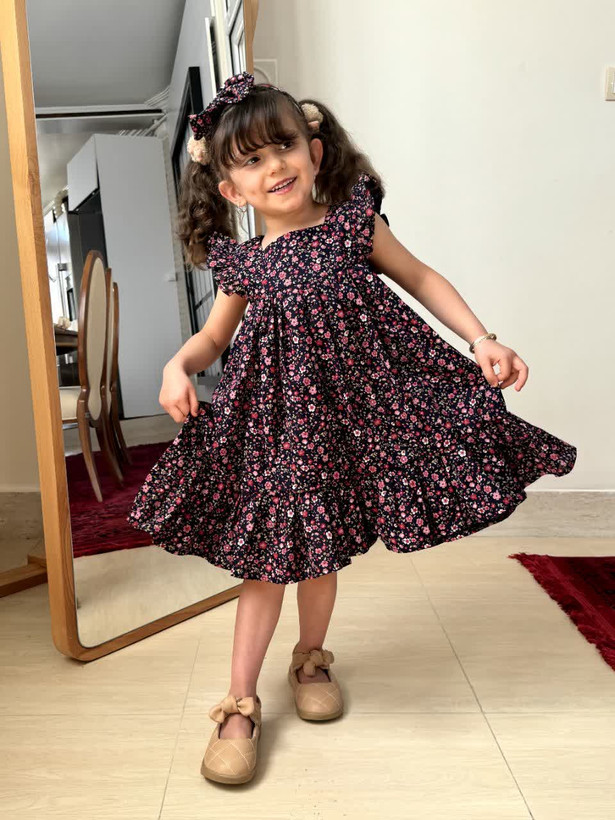 پیراهن ساحلی دخترانه بچگانه جنس لباس کتان تافته در سه رنگ
